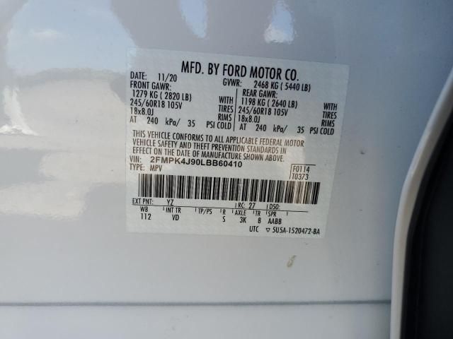 Photo 11 VIN: 2FMPK4J90LBB60410 - FORD EDGE SEL 