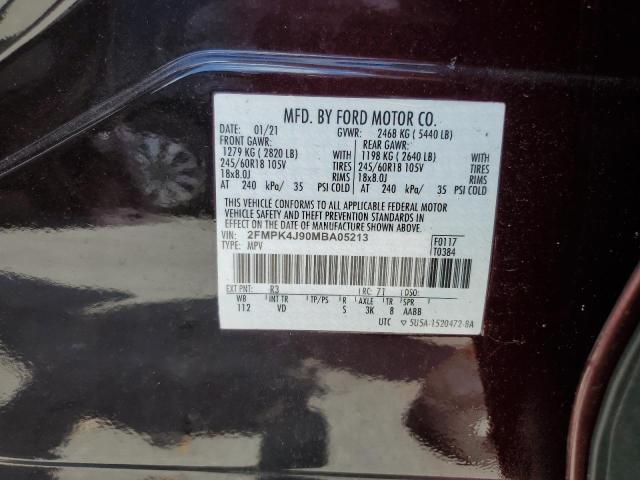 Photo 13 VIN: 2FMPK4J90MBA05213 - FORD EDGE SEL 