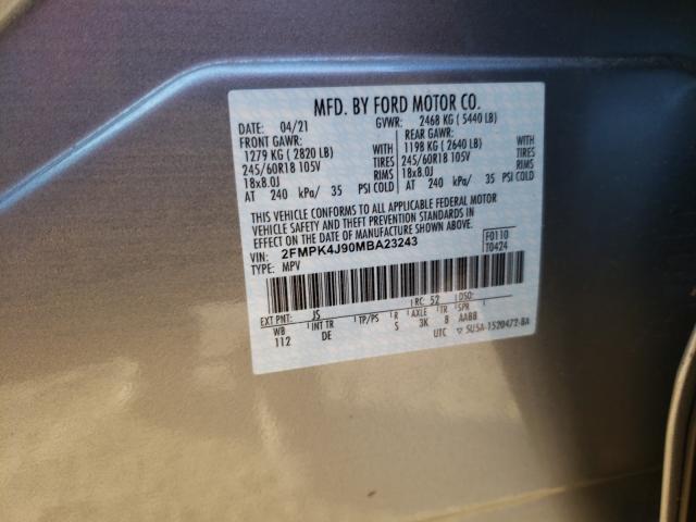 Photo 9 VIN: 2FMPK4J90MBA23243 - FORD EDGE SEL 