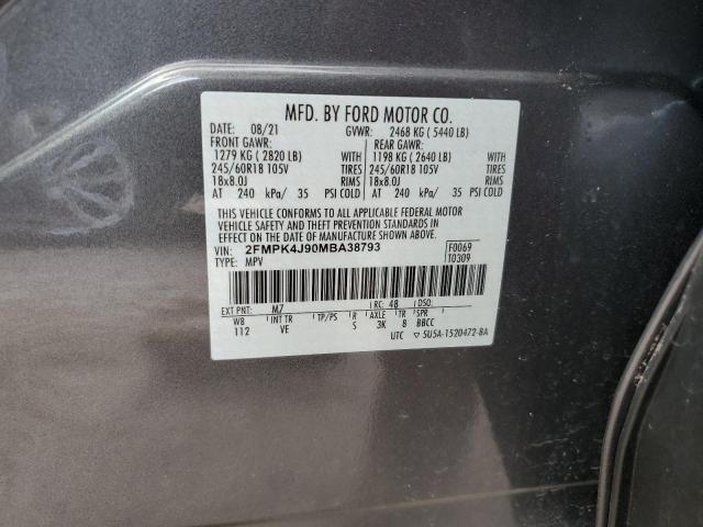 Photo 12 VIN: 2FMPK4J90MBA38793 - FORD EDGE 