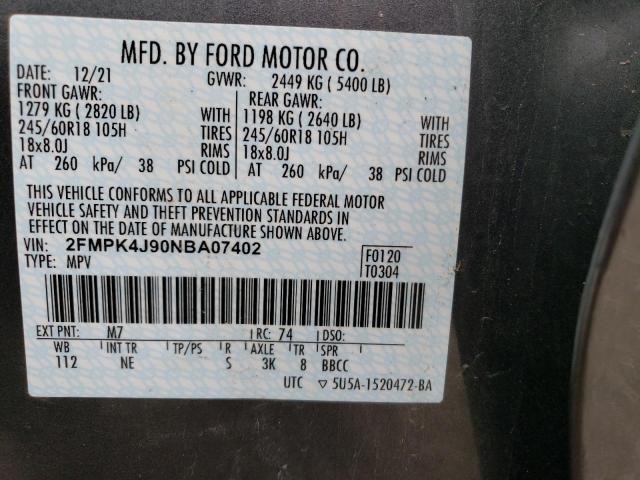 Photo 11 VIN: 2FMPK4J90NBA07402 - FORD EDGE 