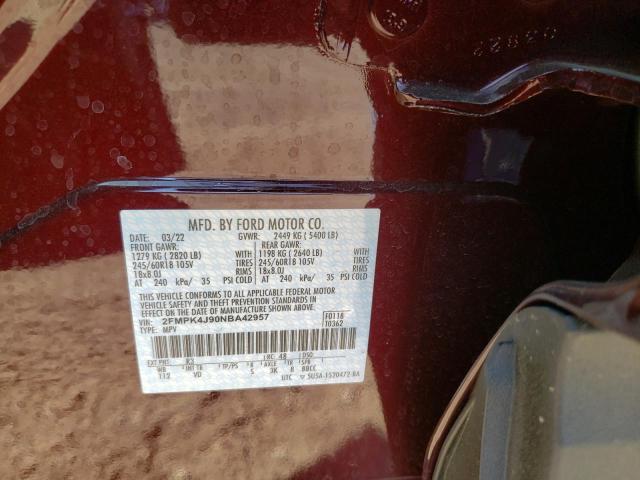 Photo 9 VIN: 2FMPK4J90NBA42957 - FORD EDGE SEL 