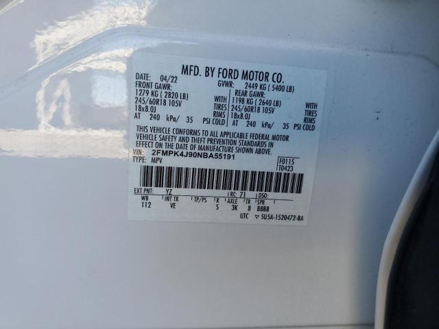 Photo 12 VIN: 2FMPK4J90NBA55191 - FORD EDGE 