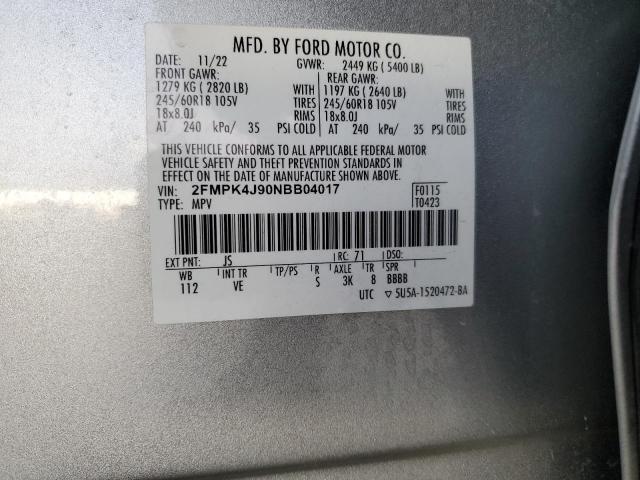 Photo 11 VIN: 2FMPK4J90NBB04017 - FORD EDGE 