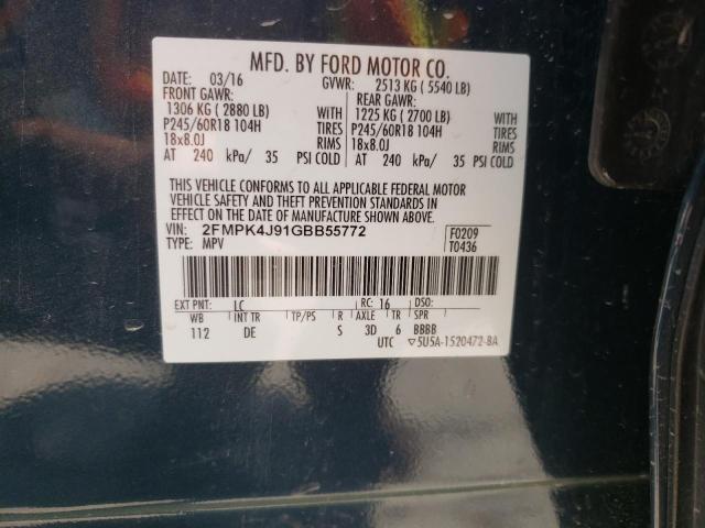 Photo 12 VIN: 2FMPK4J91GBB55772 - FORD EDGE 