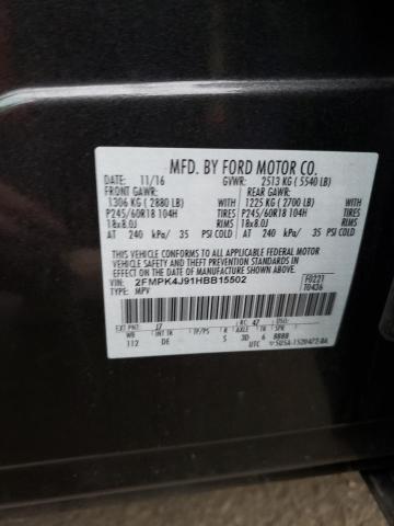 Photo 9 VIN: 2FMPK4J91HBB15502 - FORD EDGE 