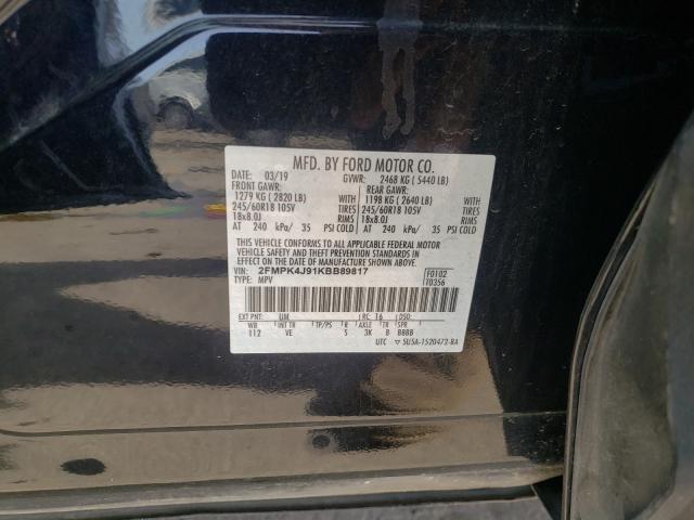 Photo 9 VIN: 2FMPK4J91KBB89817 - FORD EDGE SEL 