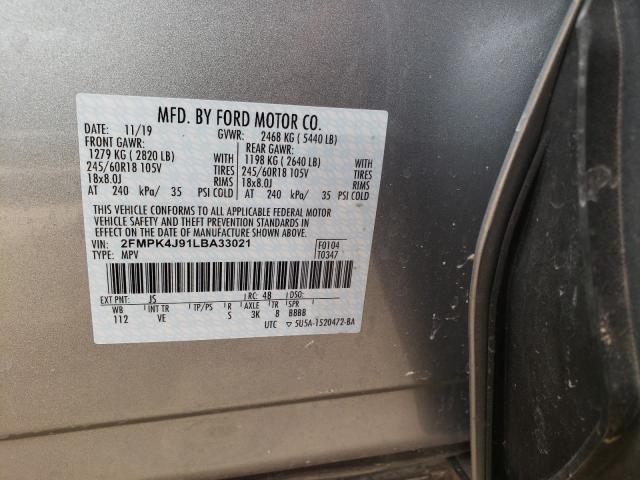 Photo 9 VIN: 2FMPK4J91LBA33021 - FORD EDGE SEL 