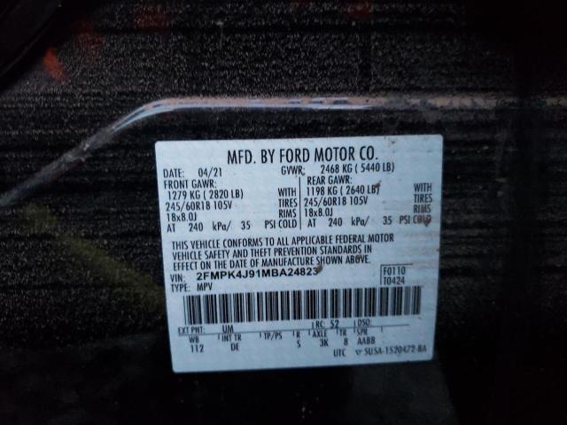 Photo 9 VIN: 2FMPK4J91MBA24823 - FORD EDGE SEL 