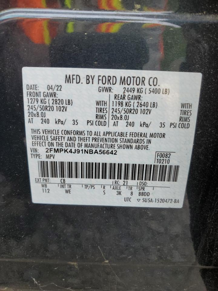 Photo 12 VIN: 2FMPK4J91NBA56642 - FORD EDGE 