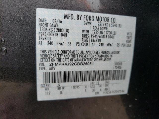 Photo 13 VIN: 2FMPK4J92GBB25051 - FORD EDGE 