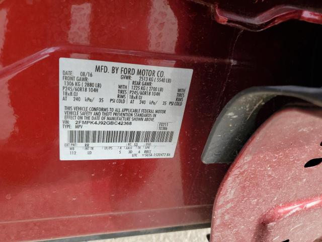 Photo 12 VIN: 2FMPK4J92GBC42368 - FORD EDGE 