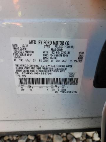 Photo 11 VIN: 2FMPK4J92HBB37301 - FORD EDGE SEL 