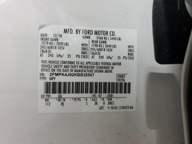 Photo 12 VIN: 2FMPK4J92KBB35507 - FORD EDGE 