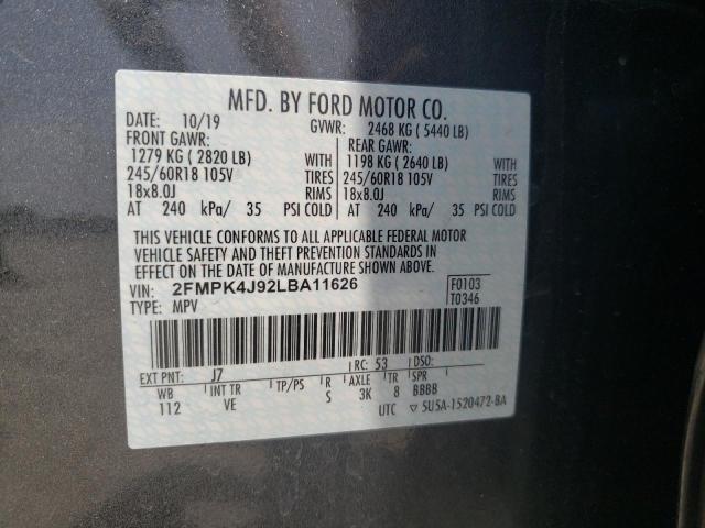 Photo 12 VIN: 2FMPK4J92LBA11626 - FORD EDGE SEL 