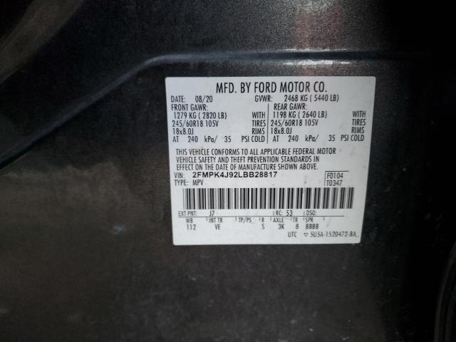 Photo 12 VIN: 2FMPK4J92LBB28817 - FORD EDGE 