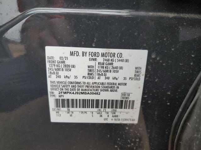 Photo 12 VIN: 2FMPK4J92MBA00482 - FORD EDGE SEL 