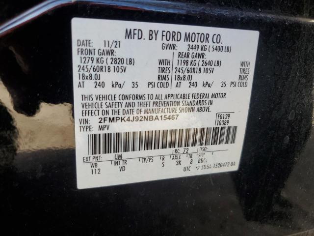 Photo 13 VIN: 2FMPK4J92NBA15467 - FORD EDGE SEL 