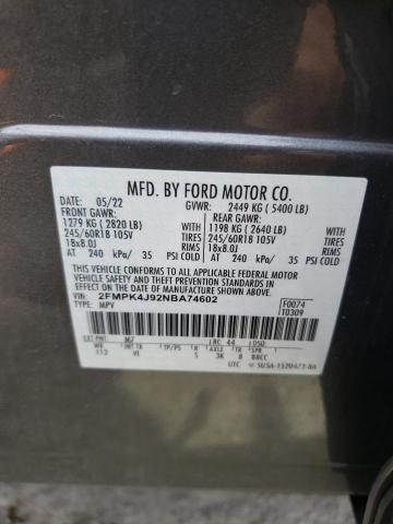 Photo 12 VIN: 2FMPK4J92NBA74602 - FORD EDGE 