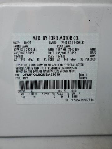 Photo 12 VIN: 2FMPK4J92NBA93019 - FORD EDGE 