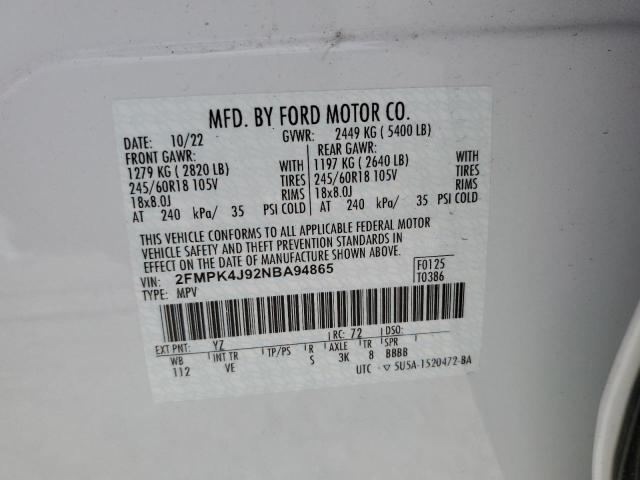 Photo 12 VIN: 2FMPK4J92NBA94865 - FORD EDGE 