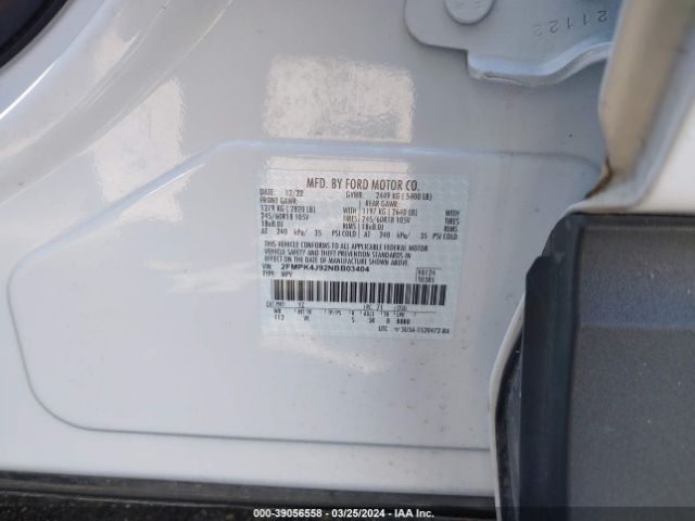 Photo 8 VIN: 2FMPK4J92NBB03404 - FORD EDGE 