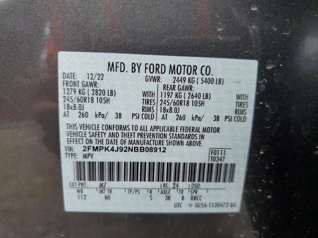 Photo 12 VIN: 2FMPK4J92NBB08912 - FORD EDGE 