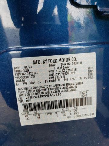 Photo 12 VIN: 2FMPK4J92PBA17836 - FORD EDGE SEL 