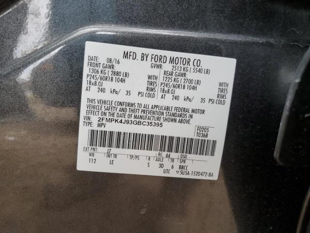 Photo 12 VIN: 2FMPK4J93GBC35395 - FORD EDGE SEL 