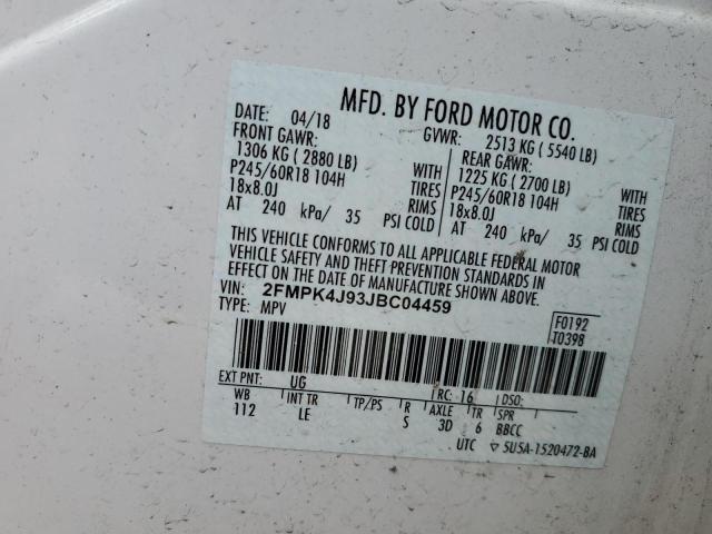 Photo 12 VIN: 2FMPK4J93JBC04459 - FORD EDGE 