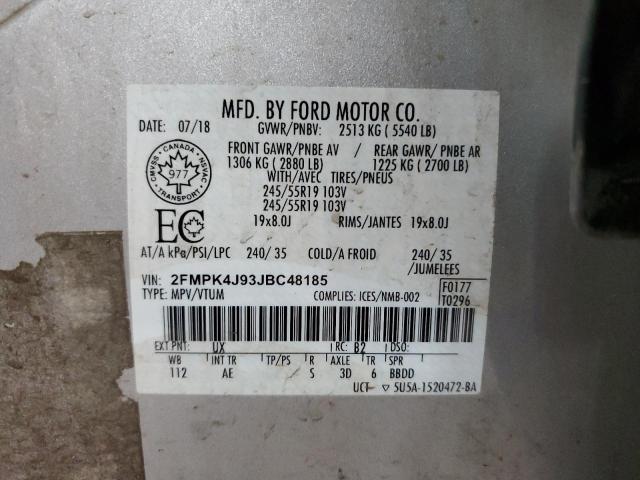 Photo 12 VIN: 2FMPK4J93JBC48185 - FORD EDGE 