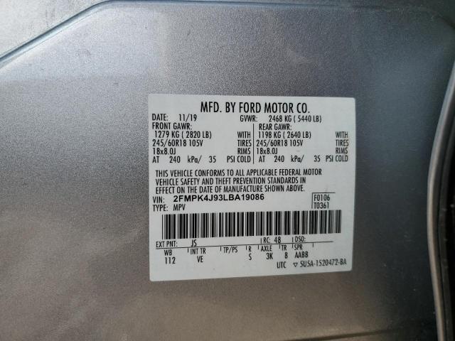 Photo 11 VIN: 2FMPK4J93LBA19086 - FORD EDGE SEL 