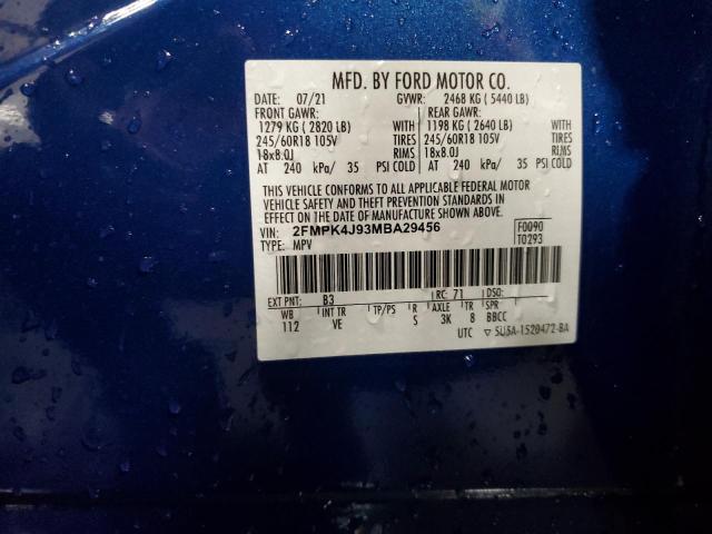 Photo 12 VIN: 2FMPK4J93MBA29456 - FORD EDGE SEL 