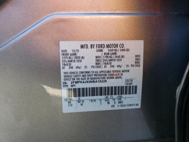 Photo 12 VIN: 2FMPK4J93NBA10228 - FORD EDGE SEL 