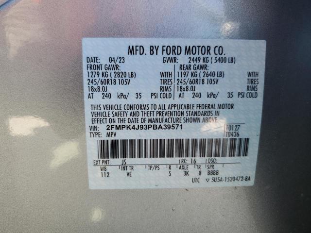 Photo 13 VIN: 2FMPK4J93PBA39571 - FORD EDGE SEL 