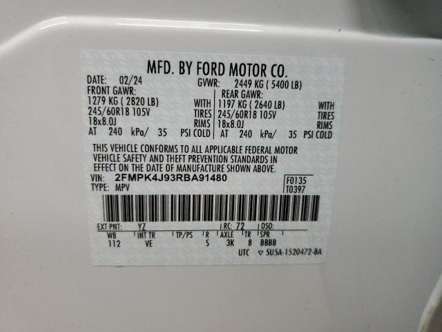 Photo 11 VIN: 2FMPK4J93RBA91480 - FORD EDGE SEL 