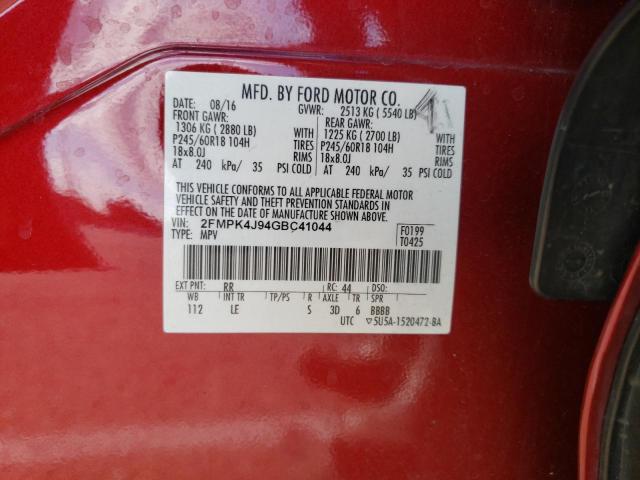 Photo 9 VIN: 2FMPK4J94GBC41044 - FORD EDGE SEL 