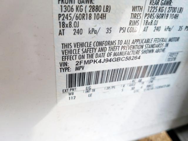 Photo 9 VIN: 2FMPK4J94GBC58264 - FORD EDGE 