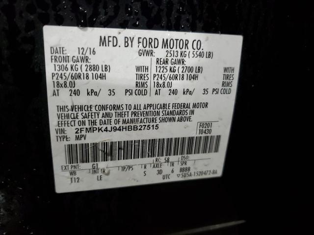 Photo 12 VIN: 2FMPK4J94HBB27515 - FORD EDGE SEL 