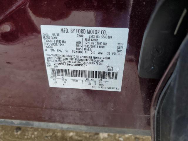 Photo 12 VIN: 2FMPK4J94JBB85307 - FORD EDGE SEL 