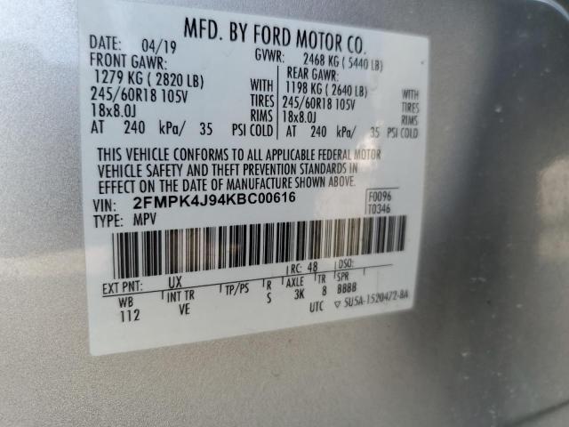 Photo 12 VIN: 2FMPK4J94KBC00616 - FORD EDGE 