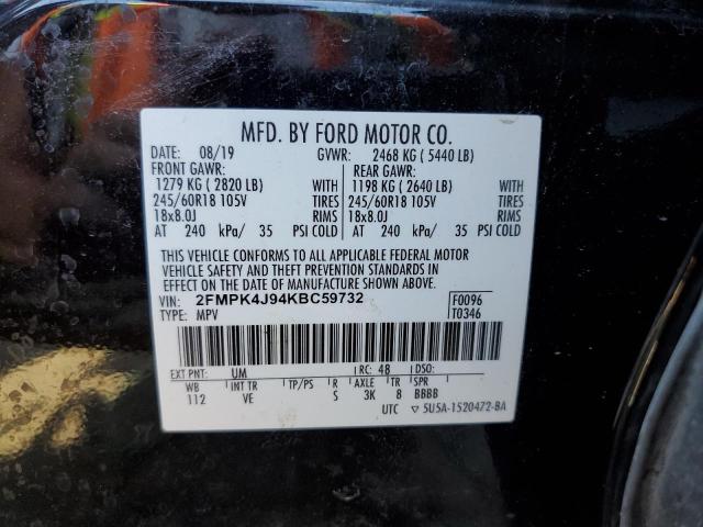 Photo 13 VIN: 2FMPK4J94KBC59732 - FORD EDGE SEL 