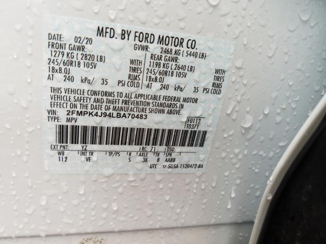 Photo 9 VIN: 2FMPK4J94LBA70483 - FORD EDGE SEL 