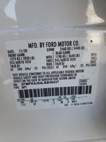 Photo 12 VIN: 2FMPK4J94LBB59437 - FORD EDGE SEL 