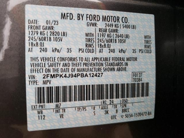 Photo 12 VIN: 2FMPK4J94PBA12427 - FORD EDGE 