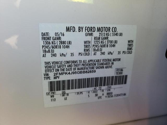 Photo 9 VIN: 2FMPK4J95GBB82859 - FORD EDGE SEL 