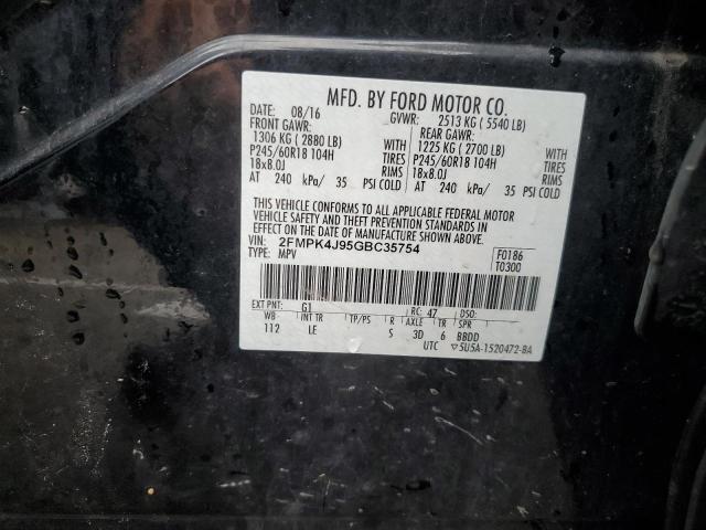 Photo 12 VIN: 2FMPK4J95GBC35754 - FORD EDGE SEL 