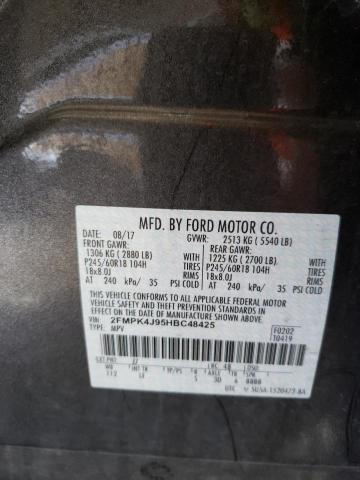 Photo 9 VIN: 2FMPK4J95HBC48425 - FORD EDGE SEL 