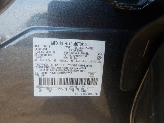 Photo 9 VIN: 2FMPK4J95JBC50732 - FORD EDGE 