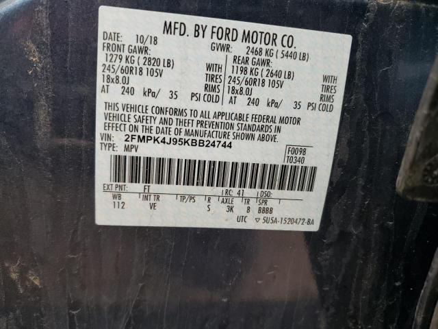 Photo 12 VIN: 2FMPK4J95KBB24744 - FORD EDGE SEL A 